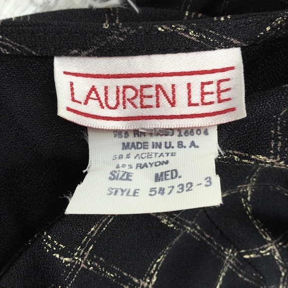 Lauren Lee Black Button Down Blouse med - Picture 2 of 16